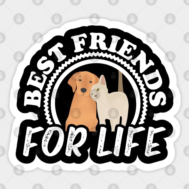 Funny Dogs Best Friends For Life  Mom Dad Sticker by Caskara